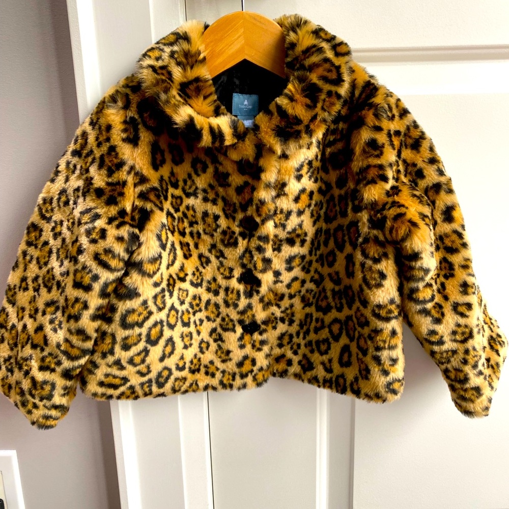 Gap faux fur leopard coat - Baby Gap - Size 2T